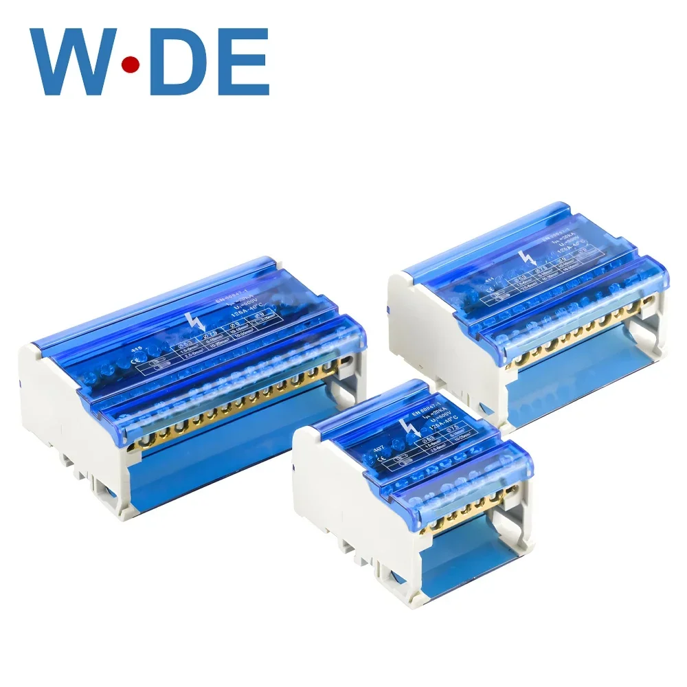 

1 Piece WDH407/411/415 Screw Junction Modular Universal Wire Electrical Connector Din Rail Terminal Block Power Distribution Box