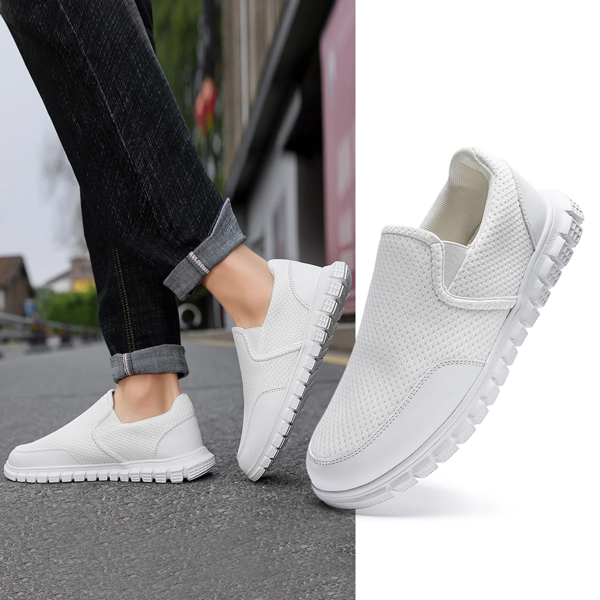 

New Men's Simple Summer Lazy Shoes Daily Commuting Light Flat Shoes Joker Fashion Plus Size Commuter Casual Shoes