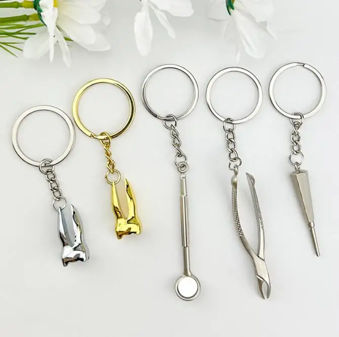30Pcs Tooth Keychain Dentist Charm Keychain Dentist Gift Dental Hygiene Graduation Gift Keychain