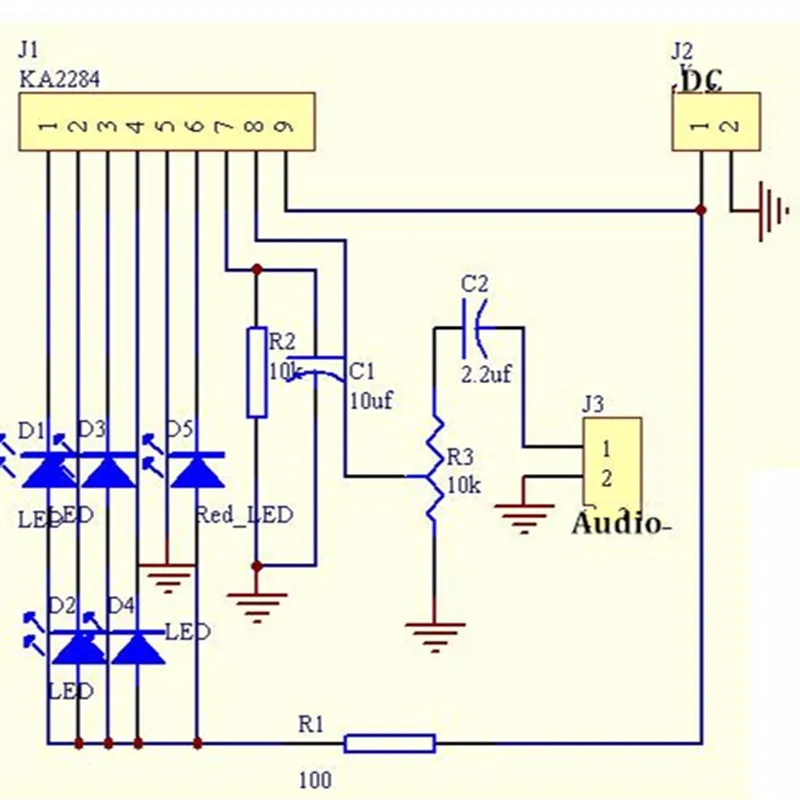 Agre2284-Kit de bricolage électronique, indicateur de niveau audio, suite surintendant sse, pièces de kit de bricolage, LED rouge et verte, nouveau, 3.5-12V, 5mm, 1 pièce