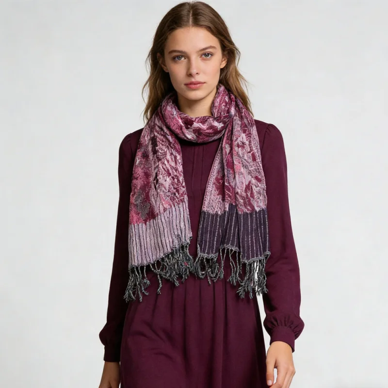 

Glamorous Dinner Accessory Rich Jacquard Texture Catches Evening Jacquard Scarf,vacation,daily Life,evening Party For Women Men