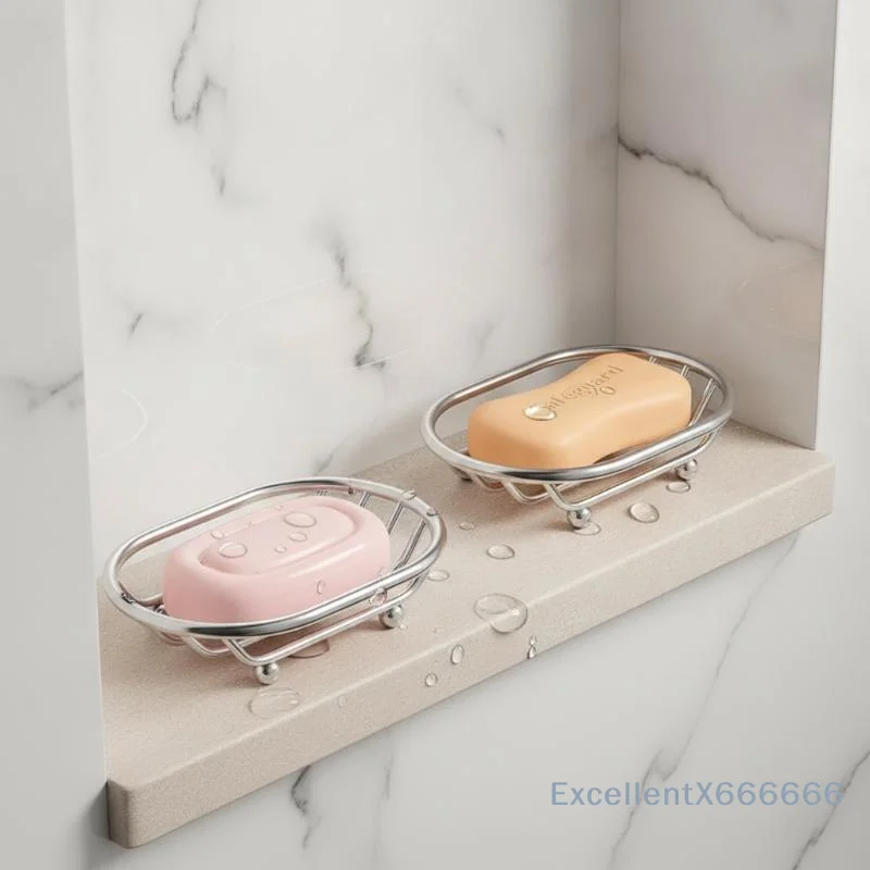 Soap Dish Drainage Rack Rust Resistant Bathroom Shower Soap Holder Bathroom Accessories Minimalist Style Home Decoration