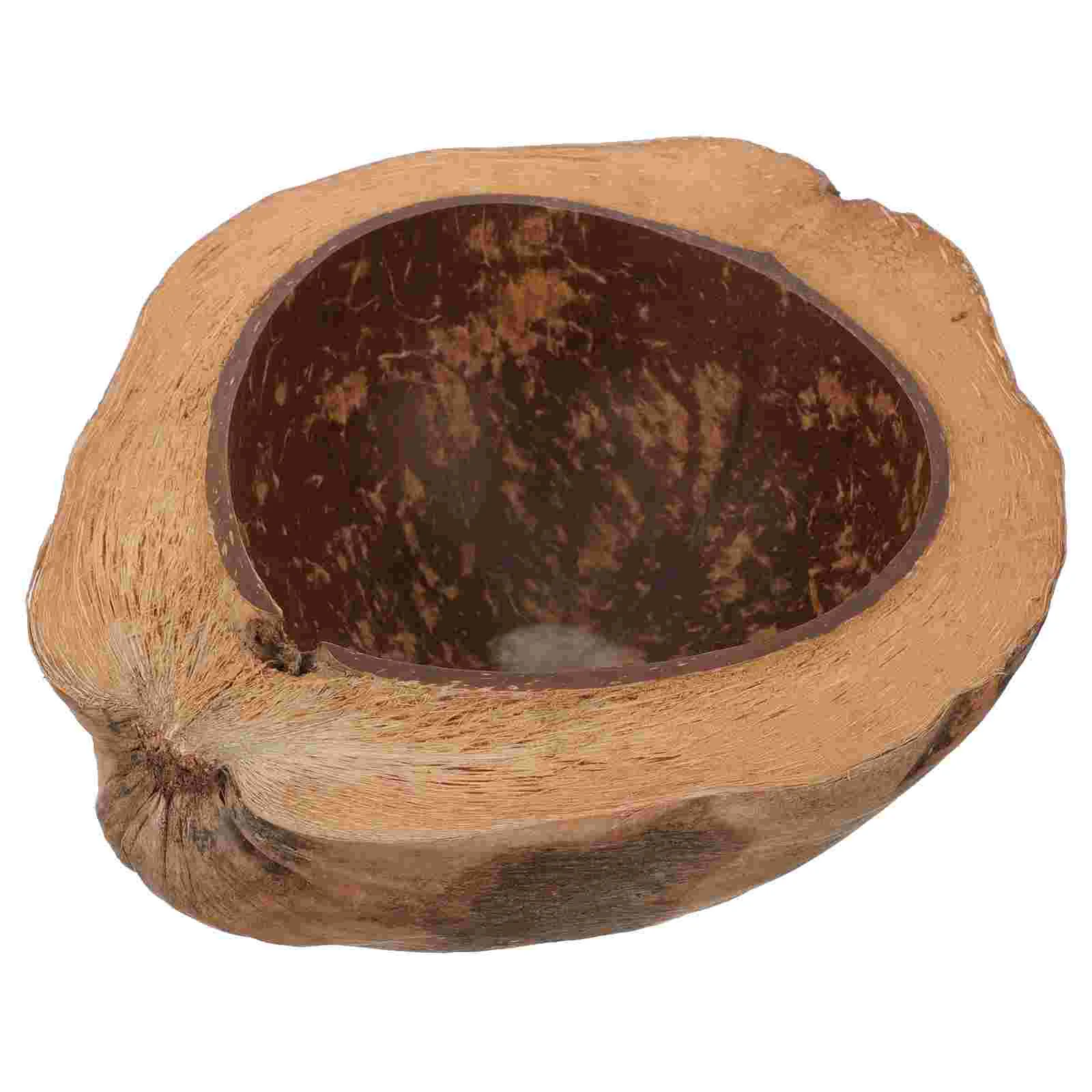 Coco Shell Bowl Natural Coconut Scented Cup Hainan Old Dried Fruit Plate Multi-function Coconuts Round Food Holder