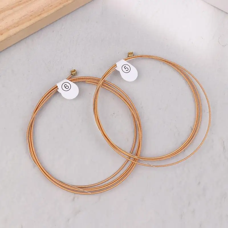 

New Acoustic Guitar Strings Smooth Feel Non-oxidation Ballad Guitar String Set Ethnic Plucked Instrument Accessories