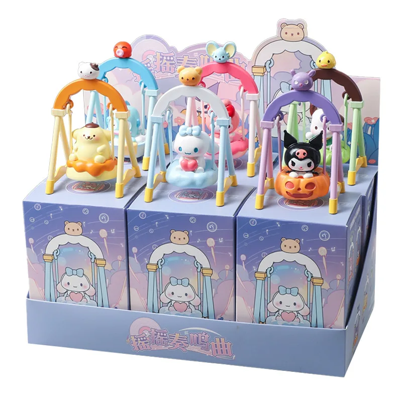 

Genuine Sanrio Kuromi Melody Cute Shaking Sonata Swing Cartoon Anime Figures Blind Box Toys Ornaments Children Birthday Gifts