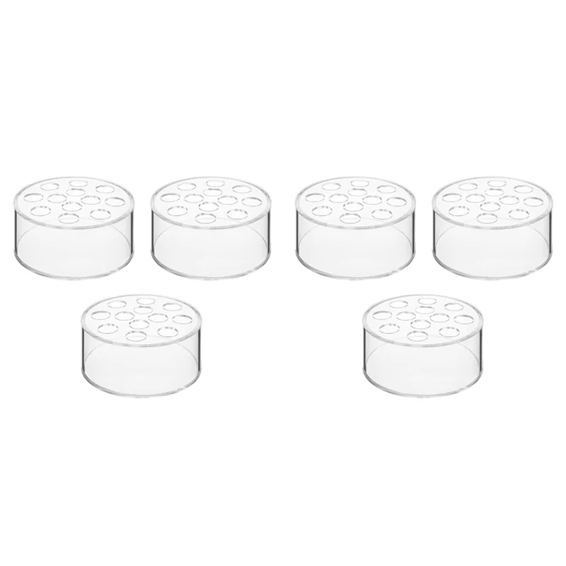 

M11K-6 Pcs Acrylic Floral Centerpiece For Dining Table Decorations Wedding Round Flower Vase 12 Holes Centerpiece Vases