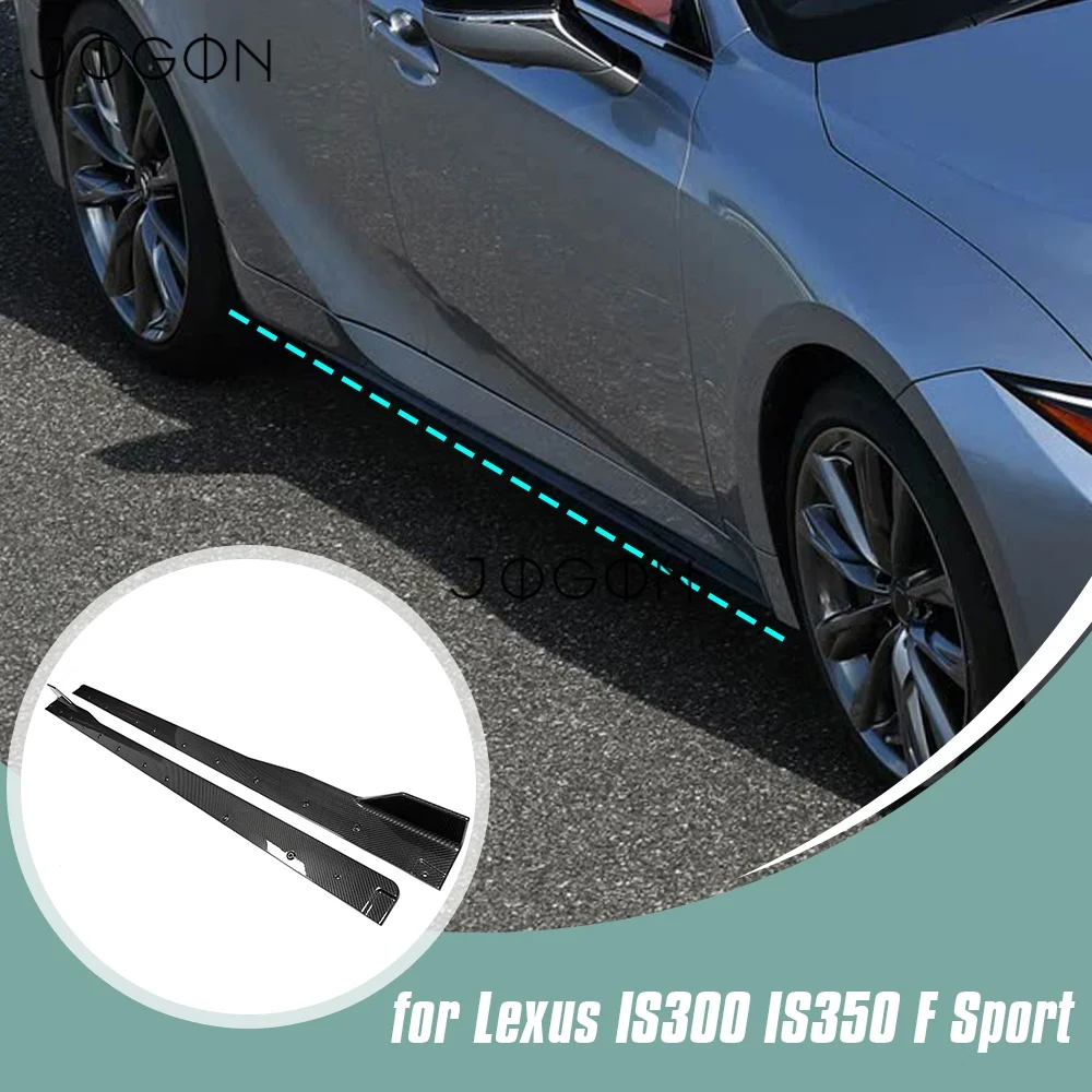 Replacement Carbon Car Side Skirts Bodykit Extension Cover Trim Car Accessories For Lexus IS300 IS350 IS500 F-Sport 2021-2024