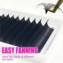 CoMango Matte Black C D CC Curl Easy Fan Eyelash Extension Premium False Mink Russian Volume Natural Soft Makeup Supplies