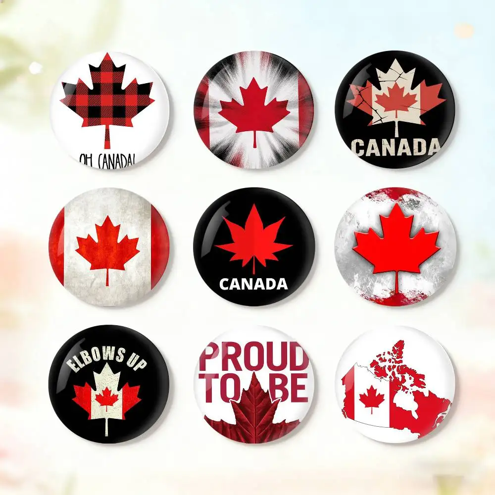 Maple leaf Canada Flag Badge Tinplate Soft Button Pin Brooch Metal Badge Custom Jewelry Accessories Hat Bag Lapel