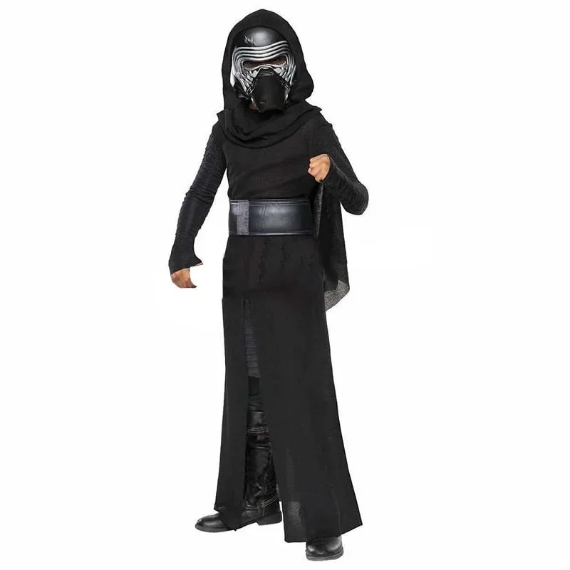☆☆A 2025 for Kids Movie Star and Wars Kylo Ren Cosplay Costume Robe Mask Belt Suit Halloween Carni New s5g7epp❤