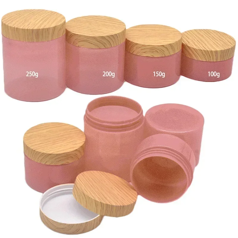 1 шт. 100/120/150/200/250 г ПЭТ пустая пластиковая банка с имитацией деревянного зерна крышка контейнер для крема для лица косметический контейнер многоразовые многоразовые банки 1 шт. 100/120/150/200/250 г ПЭТ пустая пластиковая банка с имитацией деревянного зерна крышка контейнер для крема для лица косметический контейнер многоразовые многоразовые банки