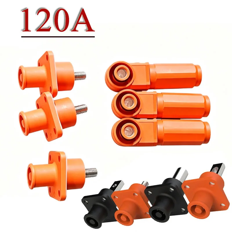 120A Single-cell Energy Storage Cabinet Battery Connector 100A ZC6 Male Female High Current New Energy Industry Pulg Socket IP68