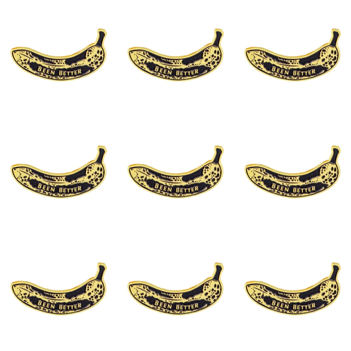 9pcs Funny Banana Enamel Pin Been Better Quote Brooch Cute Fruit Badge Humor Gift Backpack Jacket Decoration