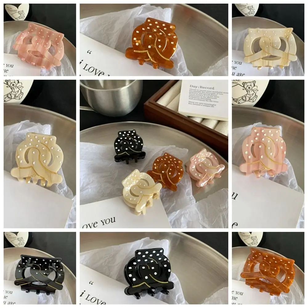 Sweet Acetate Croissant Bread Hair Claw Hairpin Headwear Acetic Acid Hair Clip Mini Hair Clip Geometry Bow Shark Clip Travel