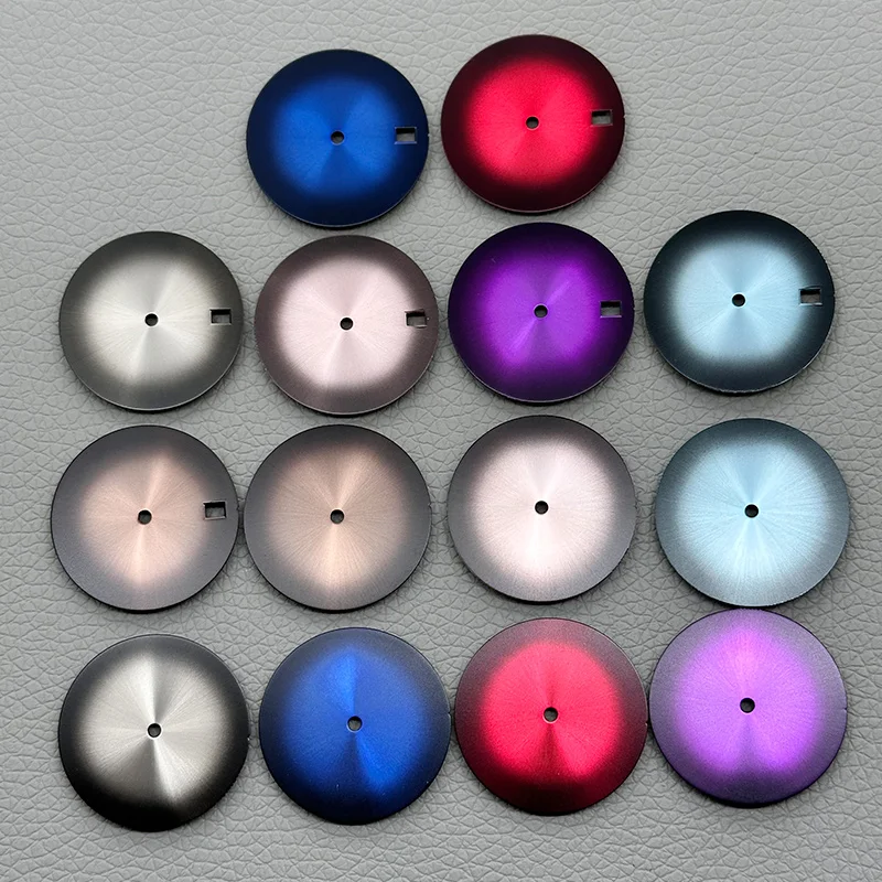 Dia 28.5mm Dial Black Silver Blue Green Faces Fits NH35 NH36 4R35 7S Movement 3.0/3.8 O'clock Sun Pattern Watch Case Dial Refit