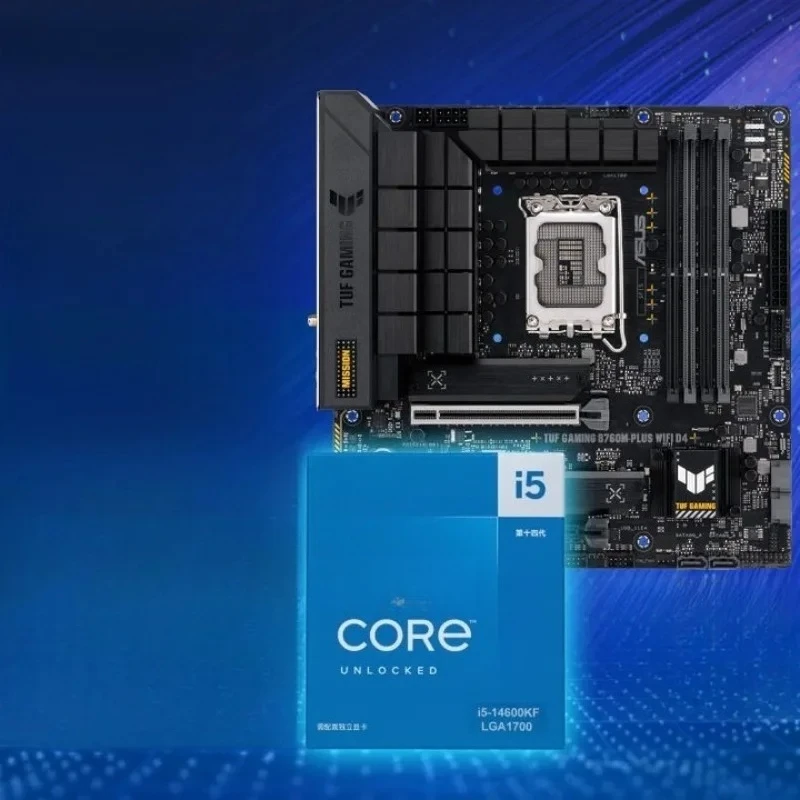 

B760M WIFI heavy gunner D4 main board + i5 14600KF CPU main board + CPU set