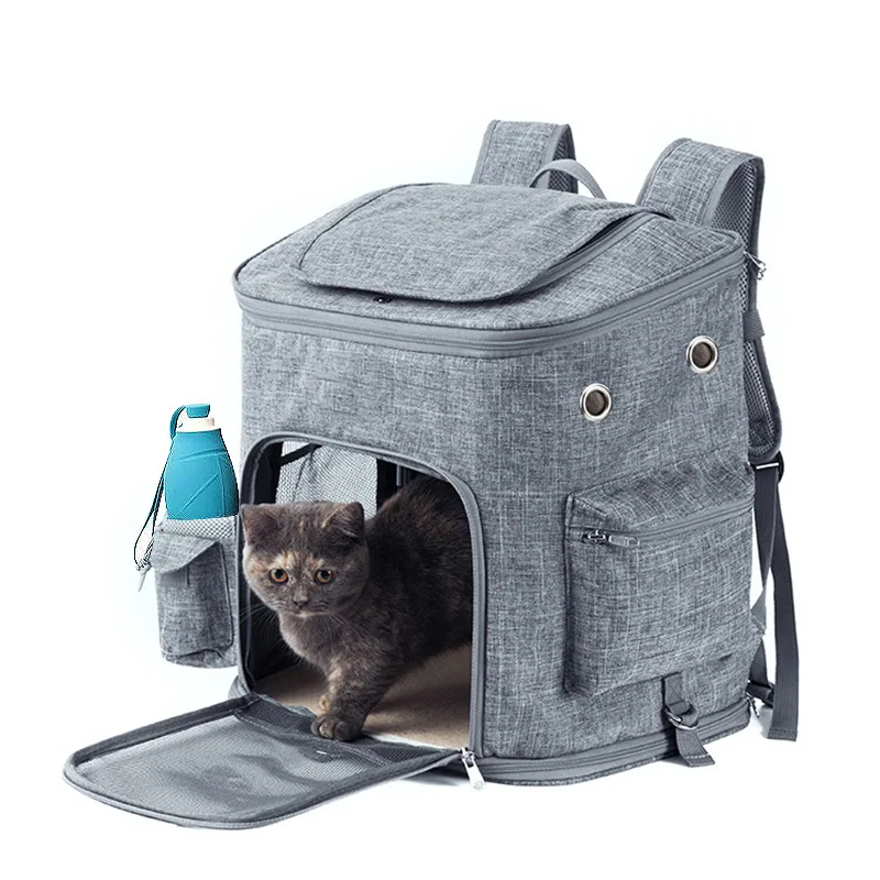 Cat bag travel pet out bag large capacity breathable double shoulder pet backpack