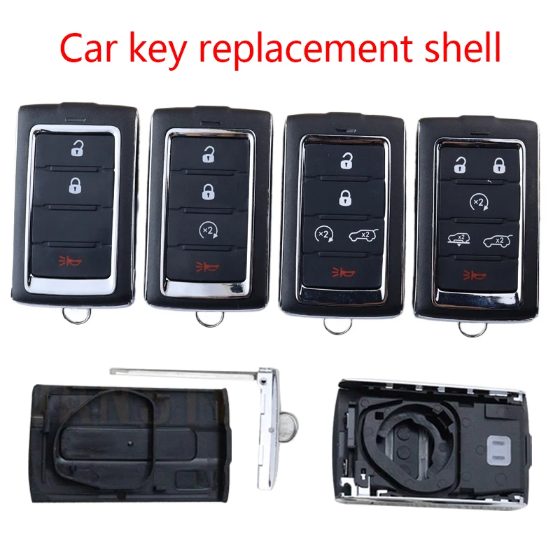 

3 4 5 6 Buttons Replacement Car Key Housing Key Case Shell for Jeep Grand Wagoneer Cherokee L 2021 2022 2023