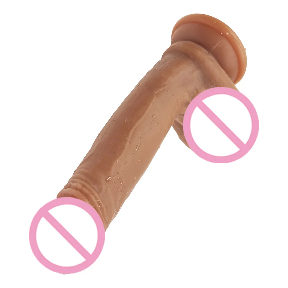 Soft Realistic Dildo with Sucker Suction Cup Penis Lesbian Strapon Faloimitator Dick Huge Silicon Dildos for Women Gay Dildio