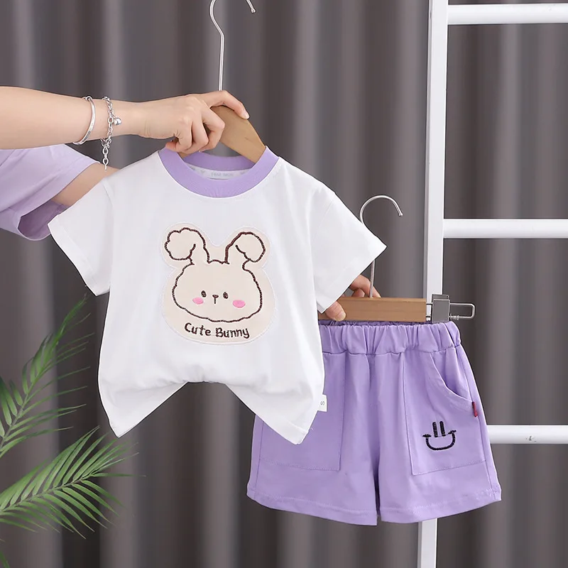 

Kids Set 2024 Summer Baby Boy Clothes Luxury Designer Cute Printed Short Sleeve T-shirts and Shorts Two Piece Infant Boys Outfit