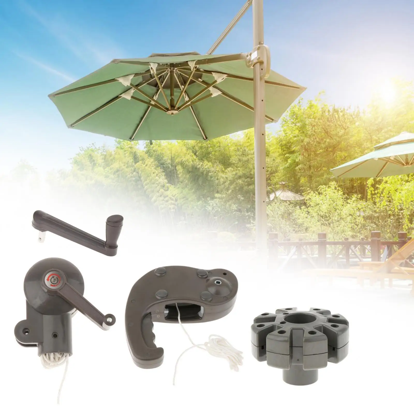 

Patio Umbrella Accessories Holder Side Hanging Handrail Deck Umbrella
