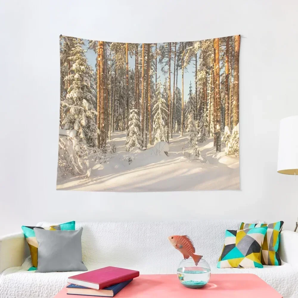 

Sunny winter day Tapestry Home And Comfort Decor Carpet On The Wall Tapestry