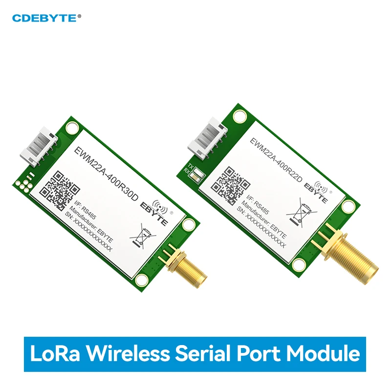 LoRa Module RS485 22dBm 30dBm 433MHz Lora Spread Spectrum Relay Networking CDEBYTE EWM22A Series RSSI LBT 5KM/10KM Distance UART