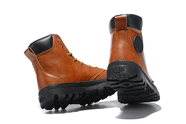 PALLADIUM Classic Men Outdoor Autumn/Winter Warm High Heels Ankle Millitary Tactical boots For Male Army Wearable Walking Shoes