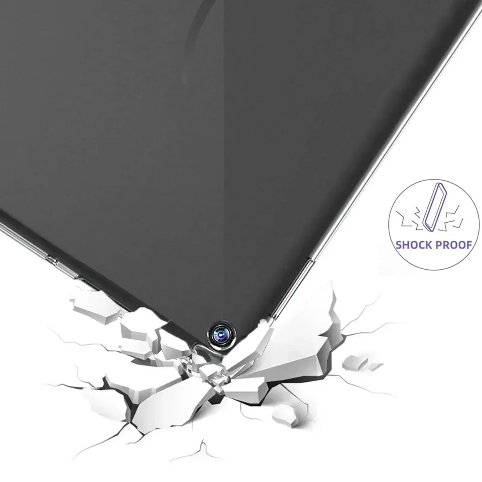 Casing Tablet untuk Fire HD 10/Fire HD 10 Plus 2021 (10.1 inci) TPU Ultra ramping sudut diperkuat penutup pelindung tahan guncangan bening