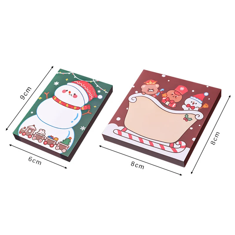 1PC Kawaii Santa Claus Christmas Memo Pad Sticky Notes Sheets To Do List Planner Sticker School Office Decor Stationery 50 Sheet