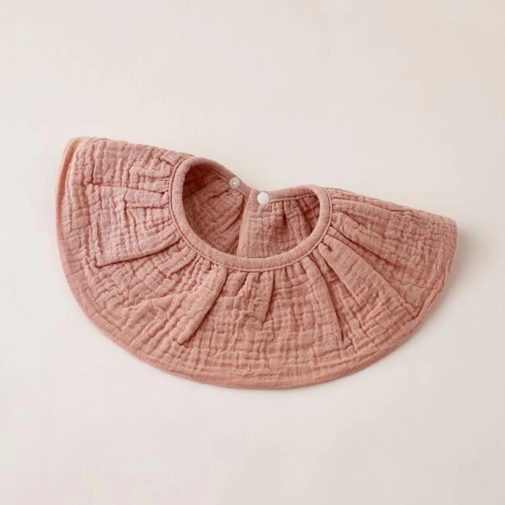 

Bibs For Babies Gauze Solid Color Rotatable Absorbent Saliva Towel Baby Drool Bibs Teething Feeding Burping Cloth Newborn Bib