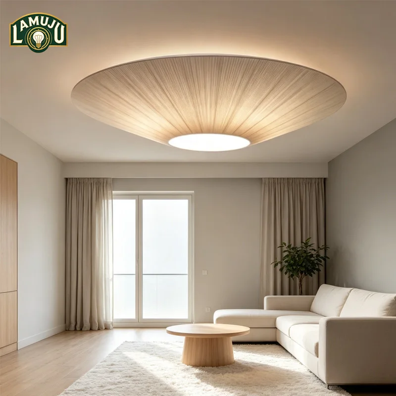 Obrázek 6: Wabi-sabi minimalistické LED strop lustry lamp spláchnout namontovat textilie přívěsek světel domácí dekorace dinning žití pokoj ložnice