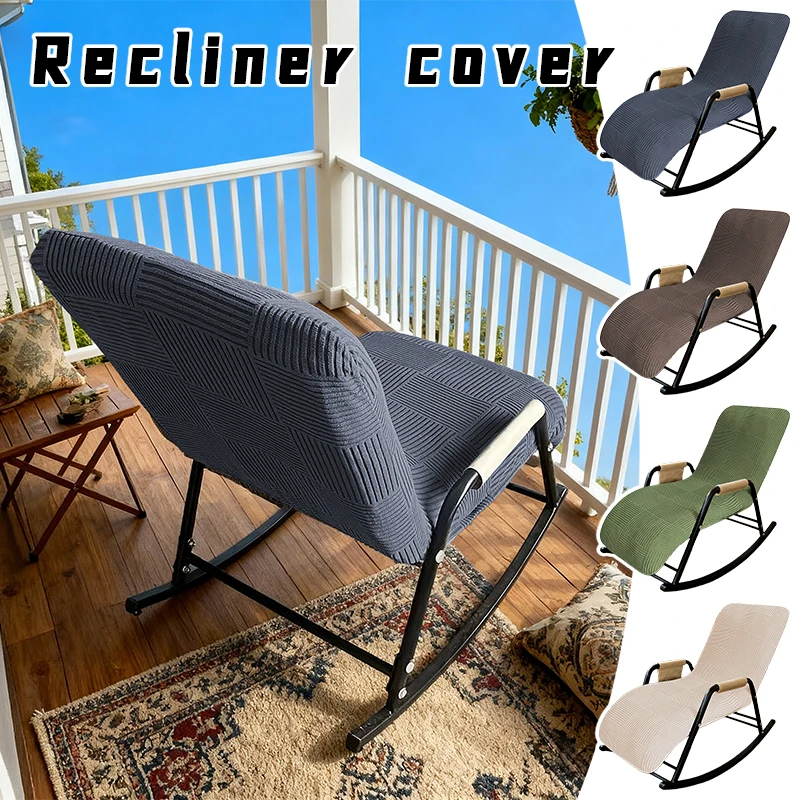 1PC Soft Fleece Stretch Recliner Cover for Living Room Balcony Beanbag Chair Protective Cover for Home Recliner Dust Cover