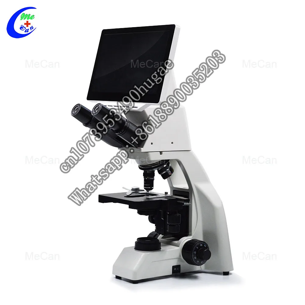 Student Medical Lab Optical Biological Trinocular Microscope with LCD Display