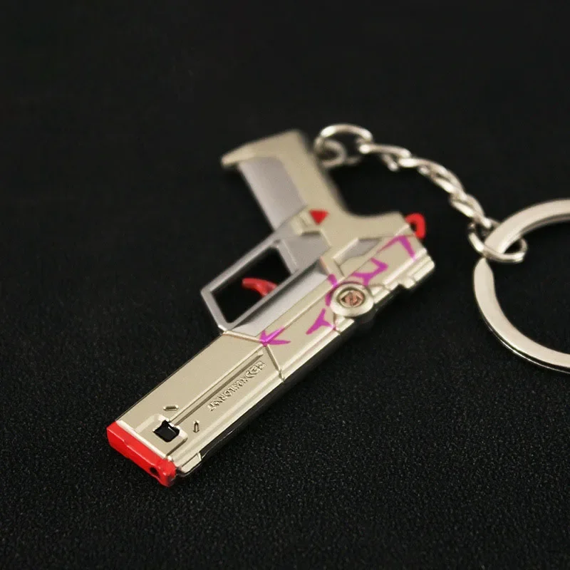 Valorant Weapon Keychain VFX Classic Spectrum Sidearms Ghost Metal Reaver Knife Game Samurai Sword Model Pendant Gifts Toys Boys