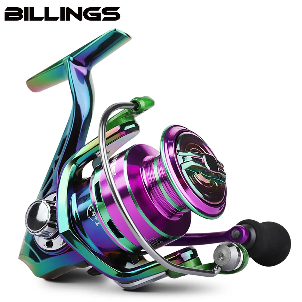 BILLINGS FS 1000-6000 Series, 5.2:1 Gear Ratio, 22LB Max Drag, Metal Spool,Spinning Fishing Reel,For Freshwater