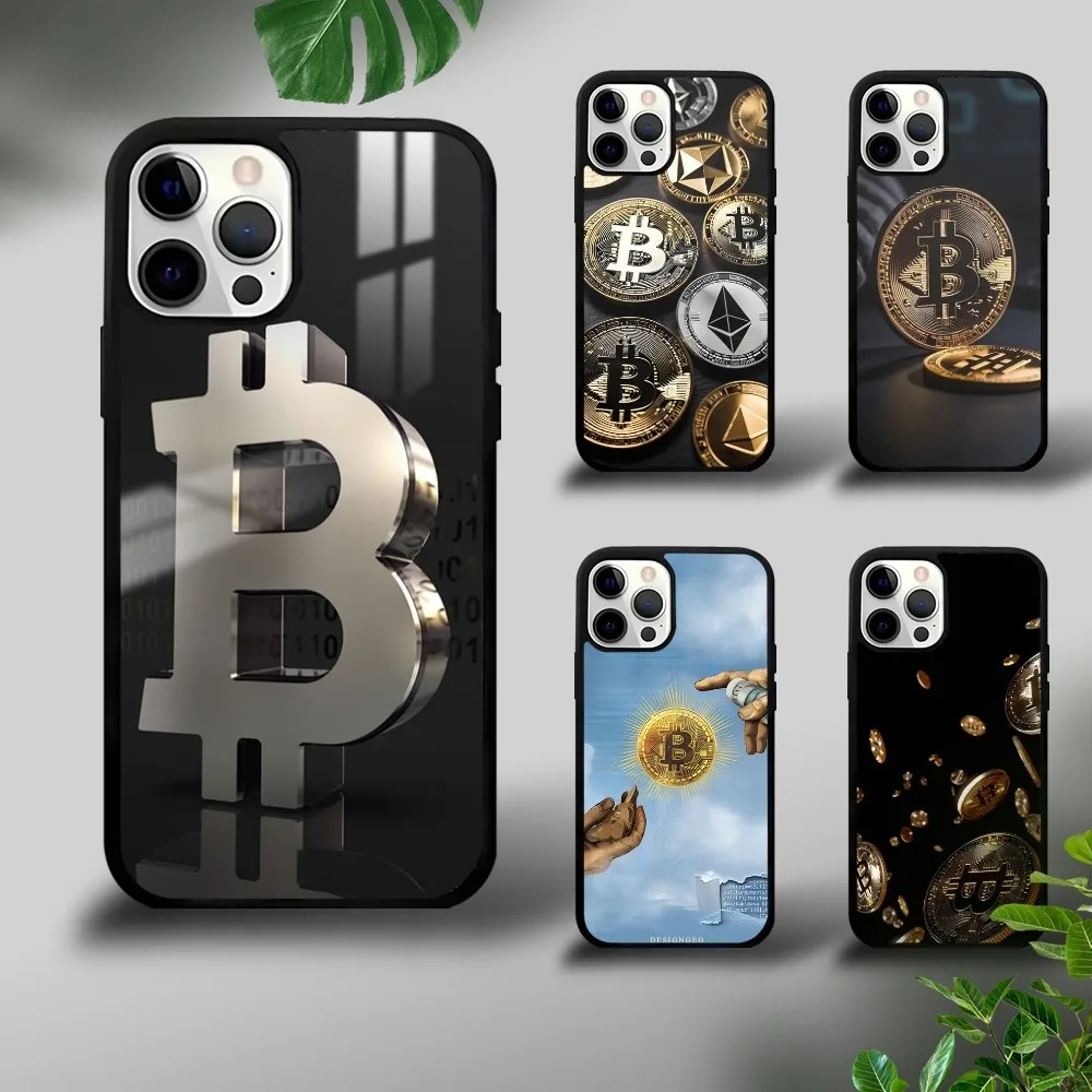 

Internet Finance BTC Bitcoin Phone Case For iPhone 15 14 13 12 11 Pro Max Plus Mini Luxury Mirror Hard Funda