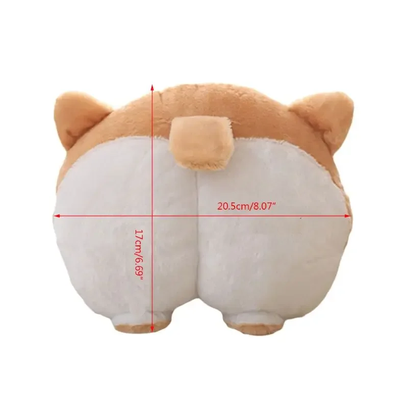 Universal Soft Corgi Butt Pillows Car Headrest Neck Rest Auto Neck Safety Cushion