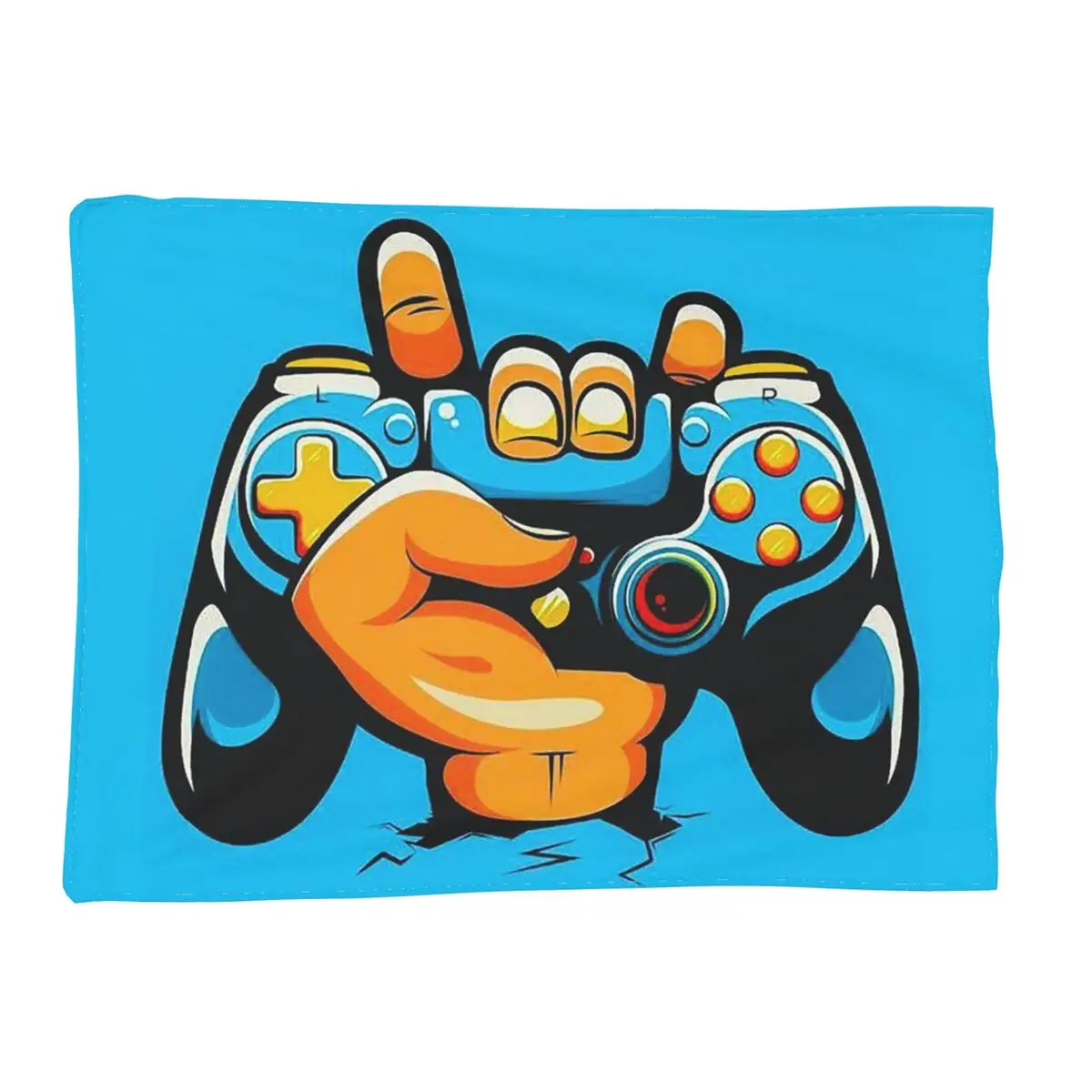 Gamer Cartoon Game Controller Blanket Soft Warm Flannel Throw Blanket Bedspread for Bed Living room Picnic Travel Home Couch