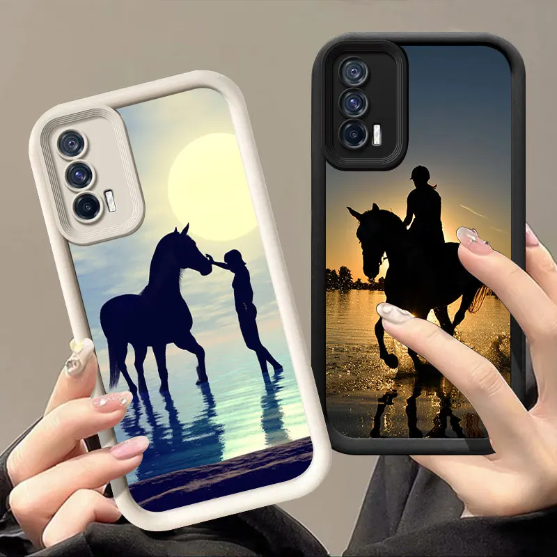 Animal Galloping Horse Phone Case For VIVO V30 X80 X90 X100 Pro V29E V30E V40 Y75 Y78 Y100 5G Y02 Y17 Y22 Y76 S Y03 Y21 Y27 Y35