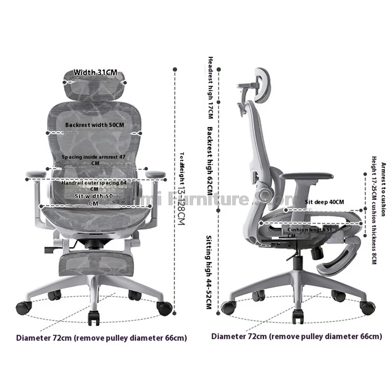 Cadeira ergonômica de malha elástica alta reclinável cadeira de escritório executivo pc com encosto de cabeça ajustável mesa giratória para jogos cadeira de computador