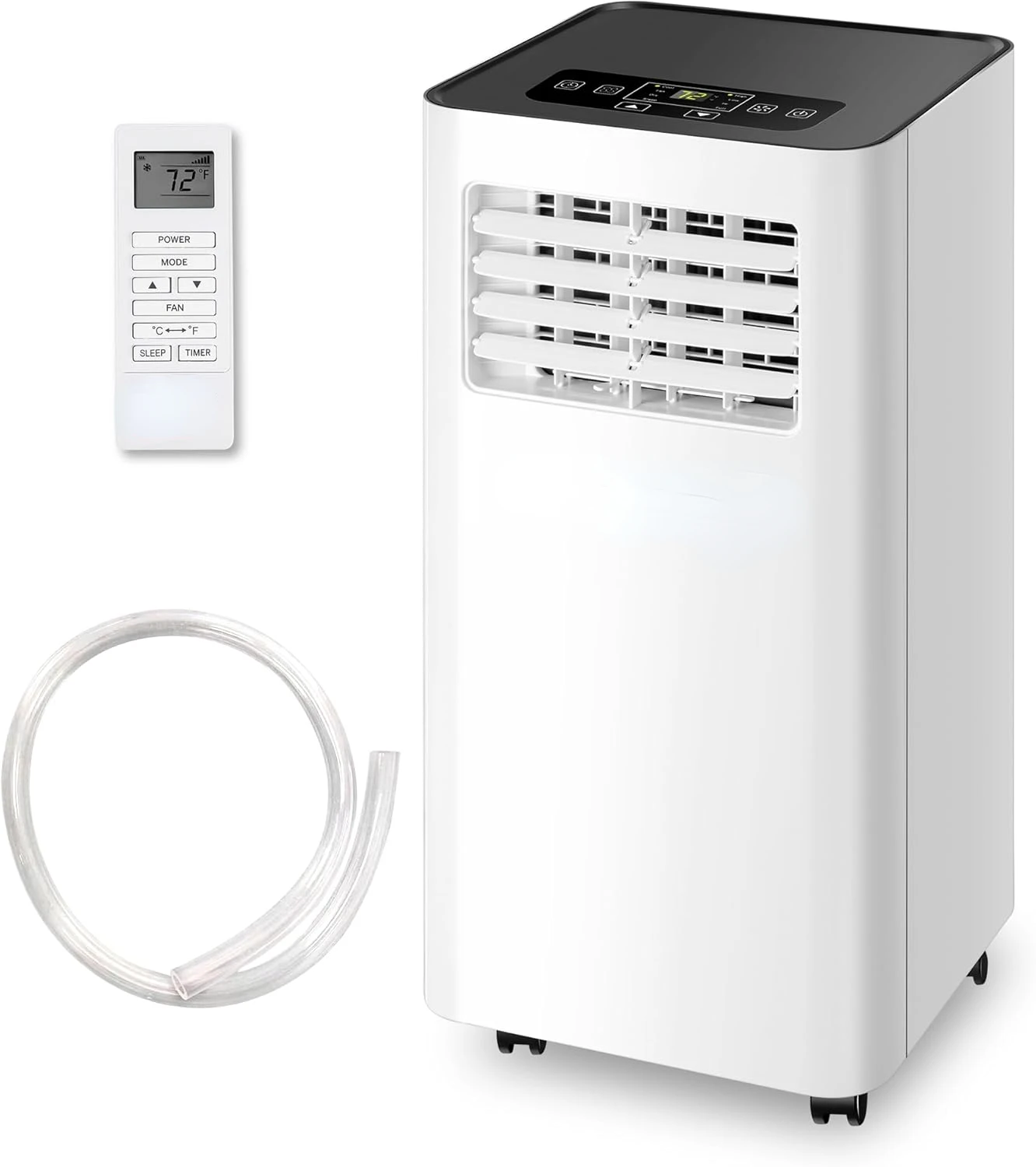 8,000 BTU Portable Air Conditioners, Room Air Conditioner with Digital Remote for Room up to 350