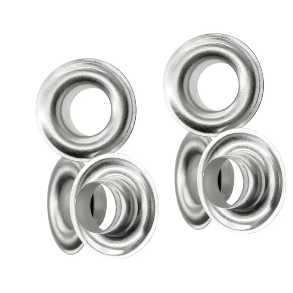 1000pcs 12mm Size Metal Grommets Plating Treatment Metal Material Eyelet Kit Punching Type Leather Grommets For Clothes