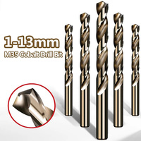 1mm-13mm M35 Cobalt HSS Drill Bit Straight Shank T-wist Drill Bit For Metal Stainless Steel Drilling Metalworking Power Tools