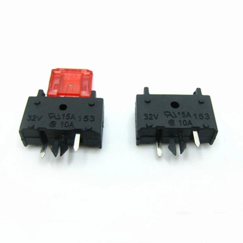 

5PCS 153 Small Car Fuse Holder 32V15A 10A Vertical In-Line Socket PCB Board Welded Fuse Holder
