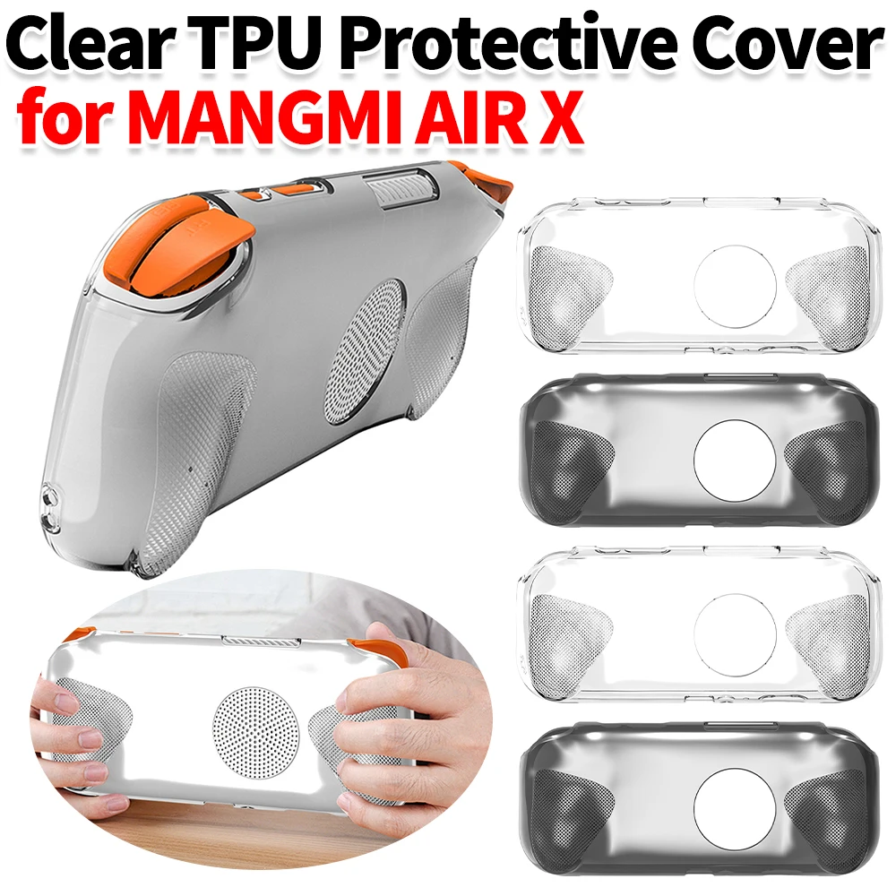 Protective Case for MANGMI AIR X Sleeve Ergonomic Grip Shockproof Shell Cover TPU Transparent Shield Housing Anti-fall Game Case
