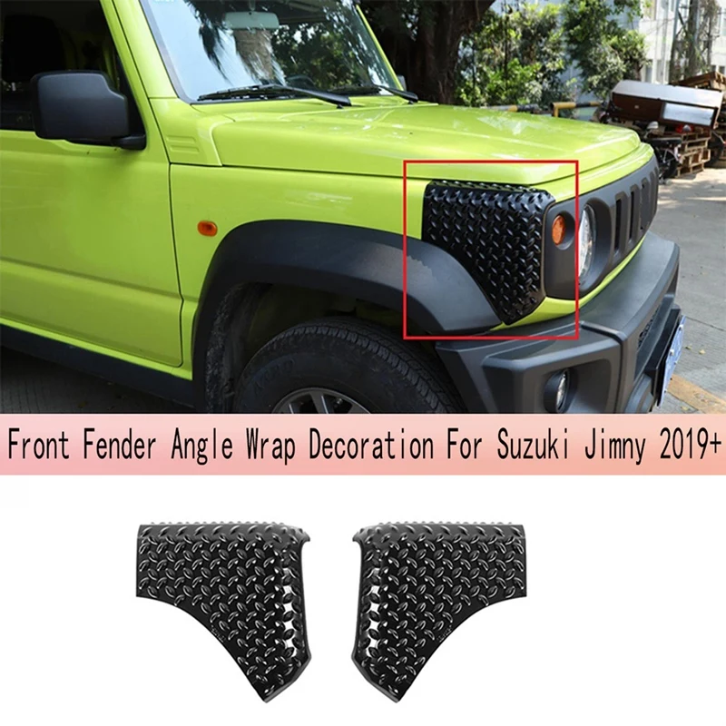 2Pcs for Suzuki Jimny 2019+ Car Front Fender Angle Wrap Decoration Guard Cover