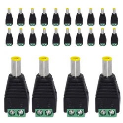 5/20/100PCS DC Power Plug Connector 5.5*2.1mm (Screw Fastening Type) Needn't Welding DC Plug Adapter