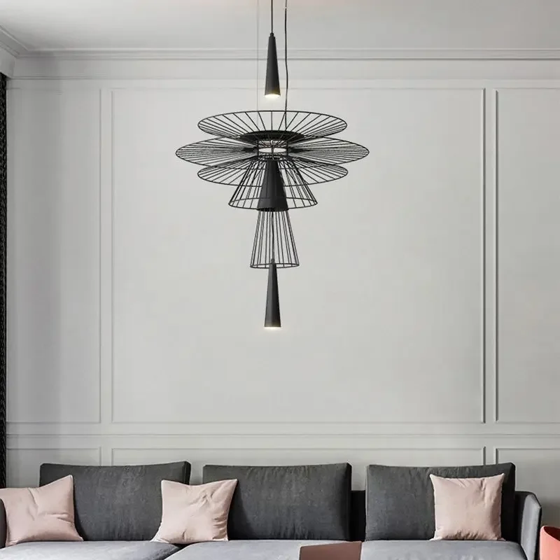 Imagem -05 - Flying Saucer Hanging Lâmpadas para Teto Luxo Metal Pendant Lights Restaurante Ins Led Chandelier Loft Home Decorações