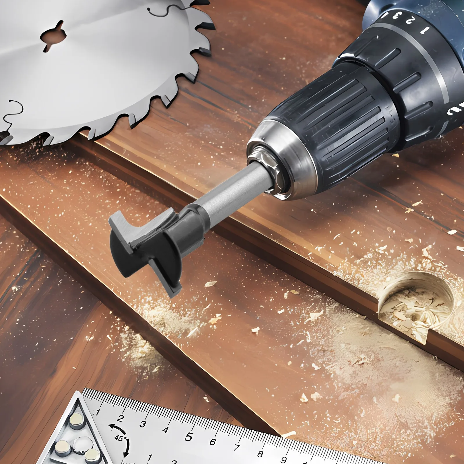 Punta da taglio Fresa Lavorazione del legno fai da te Gambo da 1/4 di pollice Punta di design a doppio taglio per la lavorazione del legno Gambo da 1/4 di pollice